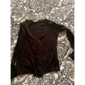 Black cardigan sweater